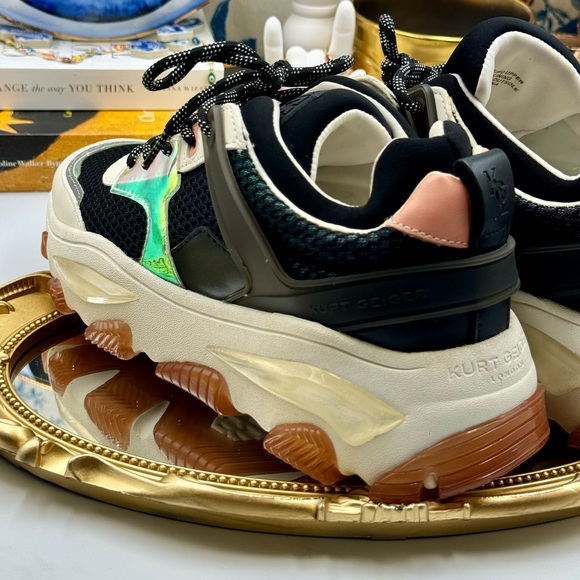 🆕 KURT GEIGER LONDON 🧿 NWOB Letta Platform Sneakers, Sz 37 - Picture 7 of 16
